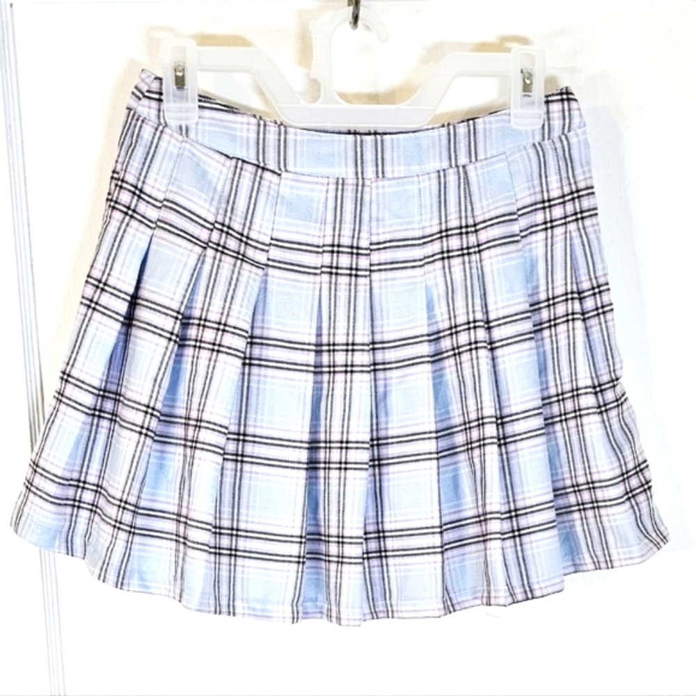 Plaid Pleated Skirt